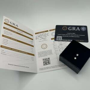 Gold Diamond Earrings Lab Grown 4mm 14k Gold 925 Silver Passes Tester VVS1 D GRA